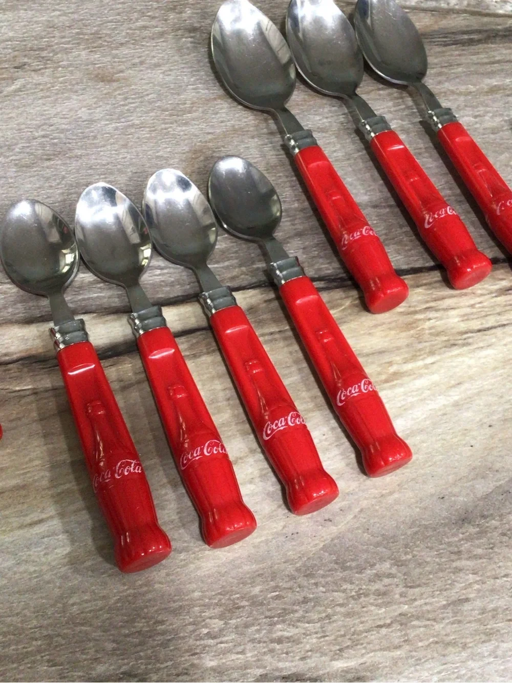 Vintage Gibson 10pc Coca-Cola Bottle Stainless Flatware Replacement Fork Spoon